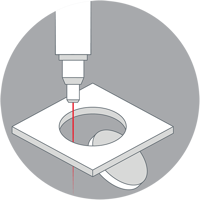 Material removal illustration